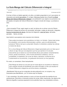 Rese&ntilde;a de La Gu&iacute;a Manga del C&aacute;lculo Diferencial e Integral