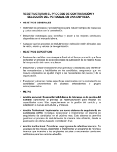 Reestructuraci&oacute;n de Contrataci&oacute;n: Objetivos y Estrategias