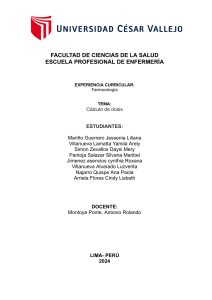Cálculo de Dosis: Ejercicios para Enfermería