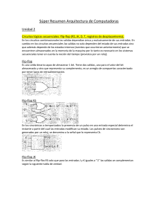Resumen Arquitectura de Computadoras: Flip-Flops y Memoria