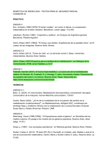 Semiótica de Redes 2025: Lista de Lecturas para el Segundo Parcial