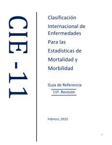 CIE-11: Gu&iacute;a de Referencia para Estad&iacute;sticas de Salud