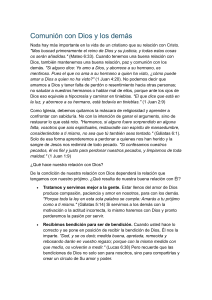 Comuni&oacute;n con Dios: Relaci&oacute;n y Amor Cristiano