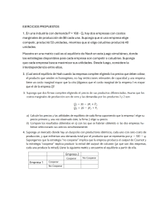 Ejercicios de Duopolio y Competencia