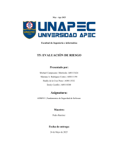 Evaluaci&oacute;n de Riesgo Migraci&oacute;n a la Nube - Seguridad Software