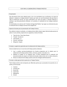 Gu&iacute;a para Elaboraci&oacute;n de Trabajo Pr&aacute;ctico - ISP