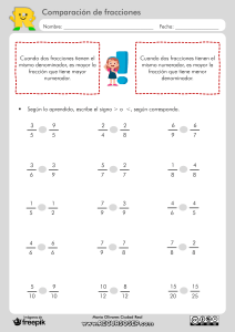 Comparación de Fracciones: Ejercicios para Primaria