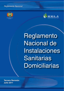 Reglamento Instalaciones Sanitarias Domiciliarias Bolivia
