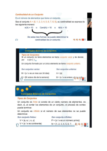 Teor&iacute;a de Conjuntos: Cardinalidad y Tipos de Conjuntos
