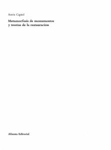 Metamorfosis de Monumentos y Teorías de la Restauración