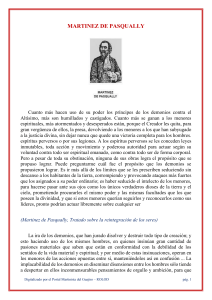 Martinez de Pasqually: Reintegración de los Seres