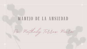 Manejo de la Ansiedad: Estrategias para Comprender y Afrontar
