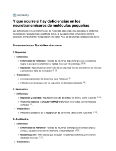 Deficiencias de Neurotransmisores: Causas, Consecuencias y Tratamientos
