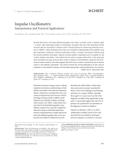 Impulse Oscillometry: Interpretation & Applications