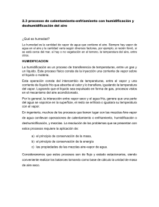 Procesos de Humidificaci&oacute;n y Deshumidificaci&oacute;n del Aire