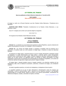 Ley Federal del Trabajo: México - Última Reforma 2025