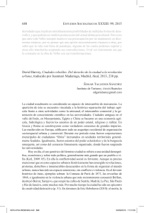 Rese&ntilde;a de Ciudades Rebeldes: Sociolog&iacute;a Urbana