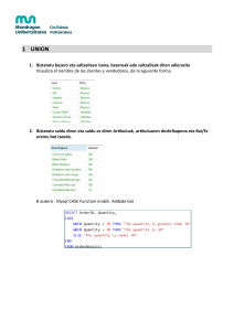 Ejercicios SQL: UNION, CASE