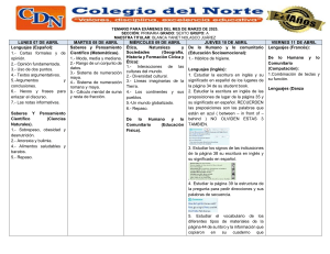 Temario Ex&aacute;menes 6to Primaria - Marzo 2025