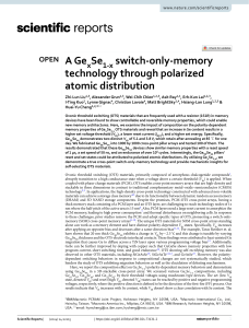 GexSe1-x Switch-Only Memory: Polarized Atomic Distribution