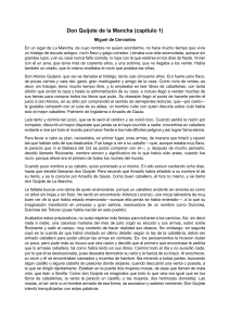 Don Quijote de la Mancha: Cap&iacute;tulo 1