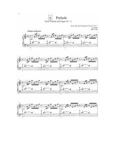 Partitura: Preludio No. 6 de Bach (Clave Bien Temperado)