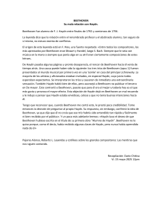 Beethoven y Haydn: Una Relaci&oacute;n Conflictiva