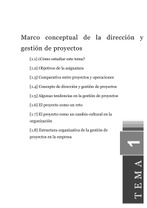 Dirección y Gestión de Proyectos: Marco Conceptual
