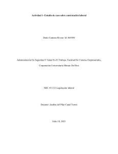 Estudio de Caso: Contratación Laboral - Seguridad y Salud