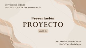 Estudio de Caso: K.H. - Proyecto de Psicopedagogía