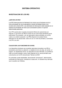 Investigaci&oacute;n IRQ: Interrupciones de Hardware en Sistemas Operativos