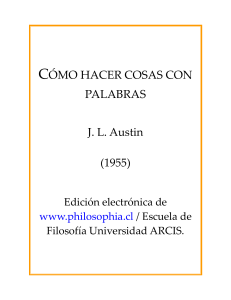 C&oacute;mo Hacer Cosas con Palabras - J.L. Austin