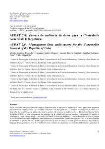 AUDAT 2.0: Auditor&iacute;a de Datos en la Contralor&iacute;a General de Cuba
