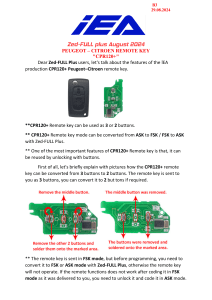 Zed-FULL Plus CPR120+ Remote Key Guide