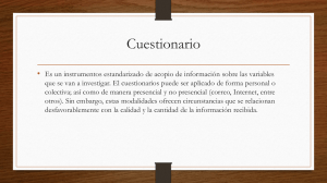 Cuestionario: Dise&ntilde;o y Tipos de Preguntas