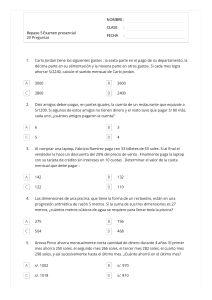 Examen de Repaso Matemáticas Secundaria - 20 Preguntas
