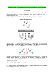 Aminoácidos: Estructura y Función (Bioquímica)