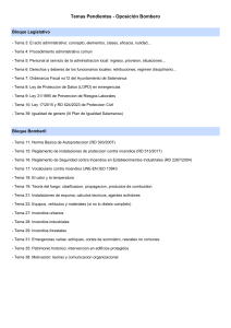 Temario Oposición Bombero: Temas Pendientes