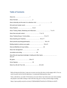 Rationality, Trading, and Life: An Essay on Human Experience