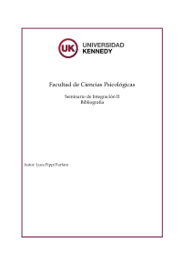 Bibliograf&iacute;a Seminario Integraci&oacute;n II - Psicolog&iacute;a