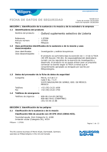 Ficha de Datos de Seguridad: Oxford Suplemento Listeria