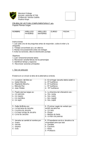 Prueba de Lectura Papa&iacute;to Piernas Largas 6&deg; A&ntilde;o