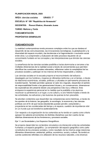 Planificaci&oacute;n Anual Ciencias Sociales 7&deg; Grado 2025