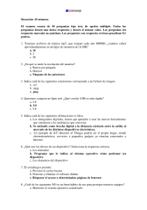 Examen Inform&aacute;tica: 30 Preguntas Tipo Test