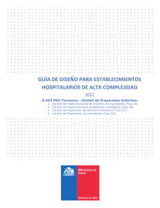 Gu&iacute;a de Dise&ntilde;o: Unidad de Preparados Est&eacute;riles en Hospitales