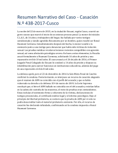 Casaci&oacute;n N.&ordm; 438-2017-Cusco: Resumen del Caso