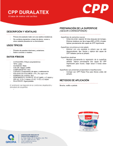 Pintura CPP DURALATEX: Informaci&oacute;n del Producto y Gu&iacute;a de Aplicaci&oacute;n