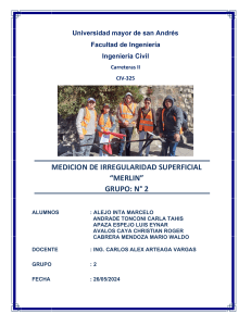 Medici&oacute;n de Irregularidad Superficial con MERLIN: Informe T&eacute;cnico