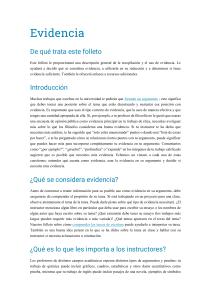 Evidencia: Gu&iacute;a para la Recopilaci&oacute;n y Uso en Trabajos Acad&eacute;micos