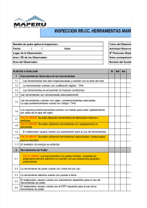 Inspecci&oacute;n RR.CC. Herramientas: Formulario de Evaluaci&oacute;n